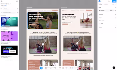 working on a fitness coach website