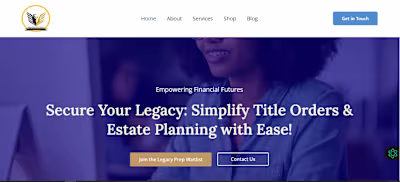 Blaque Wall Street Title | Website design