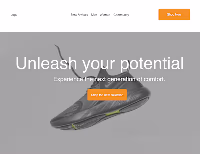 High converting header and CTA with navigation. It’s simple ...