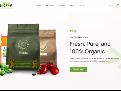 Fresh, Pure, and 100% Organic