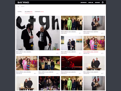 Saywho.pro — CMS design