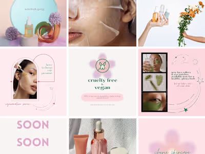 Instagram feed for skincare brand