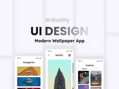 Wallify : Modern Wallpaper App UI Design