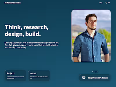 Current state of my portfolio