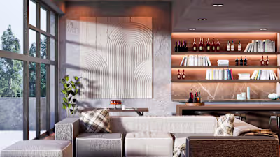 Living room with Bar