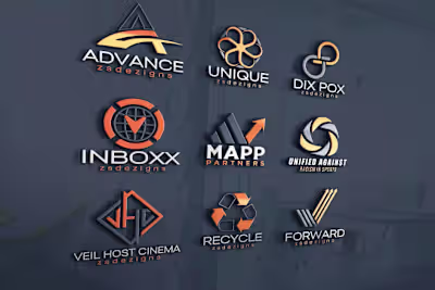 Company designs and front pages of webs 