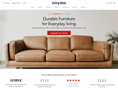 UI/UX Redesign of Living Nest | An E-commerce Platform