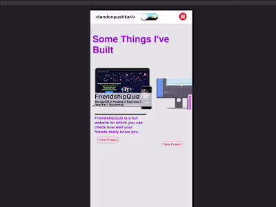 Pushkar Tandon | Portfolio