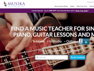 Musika Lessons - (Music learning Marketplace)