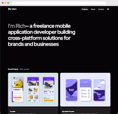Rich - Minimalist Portfolio Template