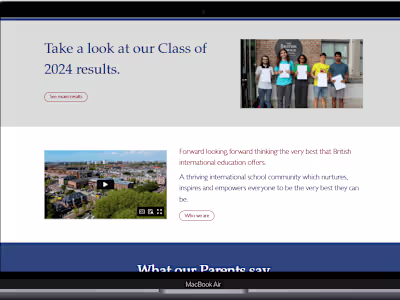 WordPress Website Design For a School