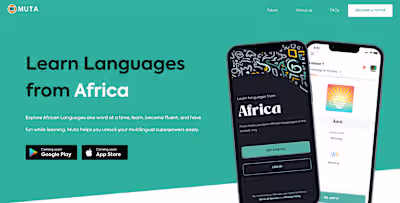 Intuitive Website UX Copy: Muta, African Language App