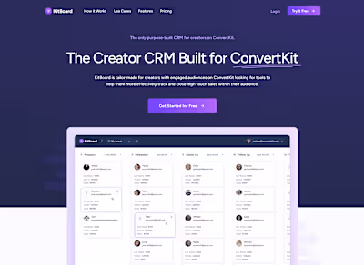 KitBoard: A Custom-Built CRM SaaS for ConvertKit Creators