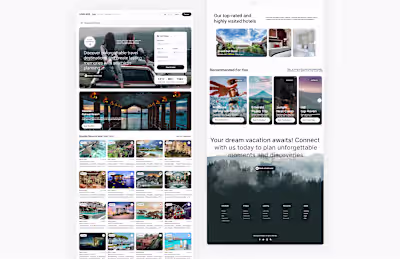 Trips & Travel Landing Page Design