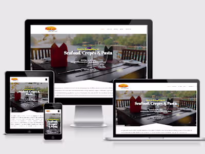 Web Design for a Seafood Restaurant 