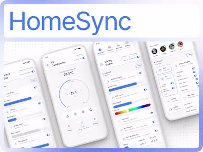 HomeSync | Smart Home App Interface Design
