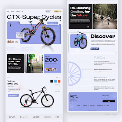 Cycle web landing page