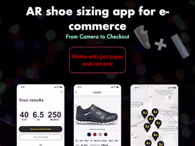 AR Shoe Sizing App for E-Commerce - A Perfect Fit