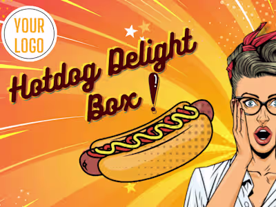 Graphic design and copywriting solution for a fast food brand