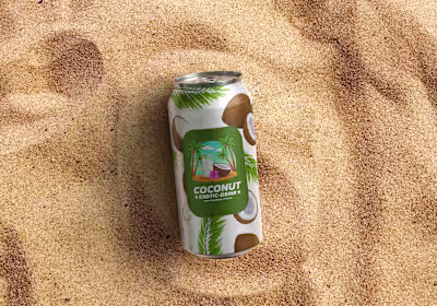 Coconut Exotic Drink Packaging Design