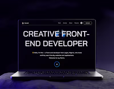 Maxwell - Front End Developer Portfolio