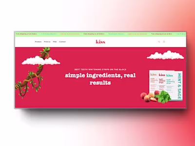 Kiss Brand Website Design