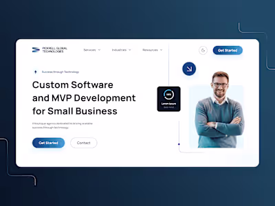 Pickreel Global Solutions – Corporate Website UX/UI Design