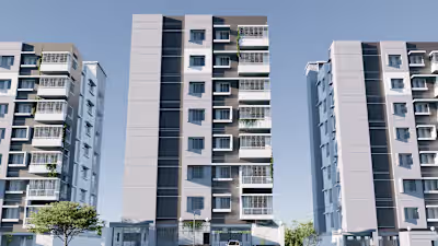 Architectural visualisation of a modern