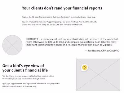 Page refresh for a B2B SaaS client in the fintech industry