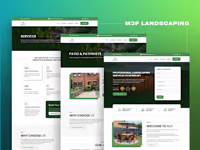 MJF Landscaping Website design