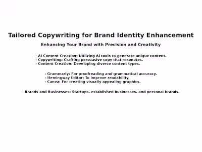Tailored Copywriting for Brand Identity Enhancement