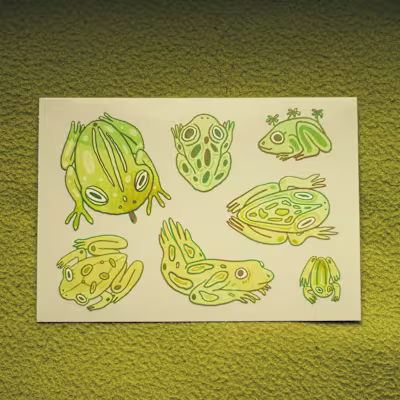 🐸 Magical Frogs Sticker Pack A cozy collection of hand-draw...