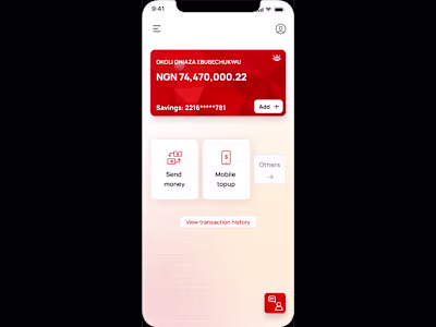 UBA Mobile app prototype (redesigned)