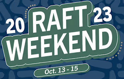 RAFT Weekend 2023:  Logo, Instagram, Email, and Facebook