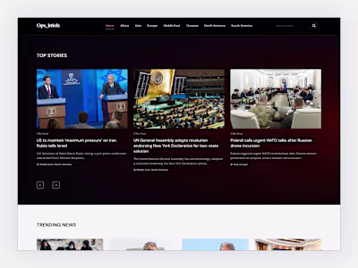 Ops Intels - News & Intelligence WordPress Website Design
