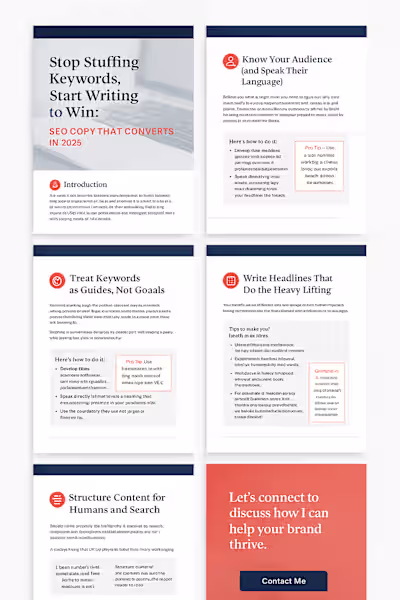 SEO Blog Strategy & Copywriting: "Stop Stuffing Keywords