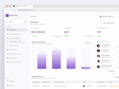PulseTrack - Medical Dashboard
