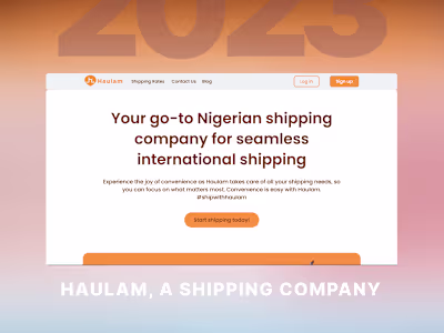 UI and Web Development For A Shipping Company.