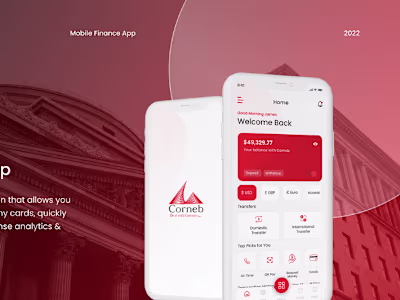 Finance Mobile App using UI UX Designs