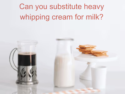 Can you substitute heavy whipping cream for milk?
