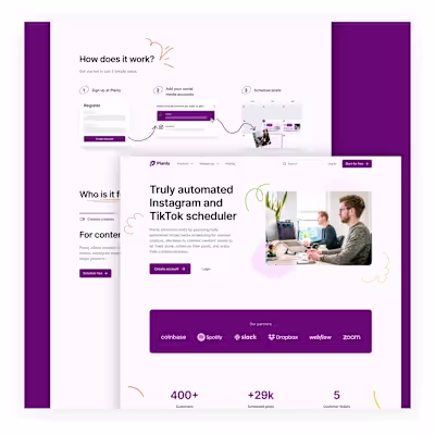 Website Design and UX/UI design of SaaS product