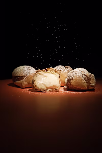 Japanese Cream Puff Dessert Photography