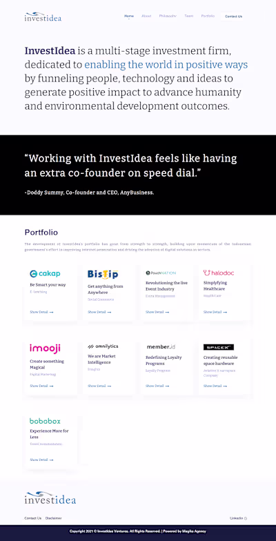 Investidea Website