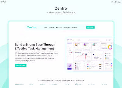 Modern Project Management Website Design
