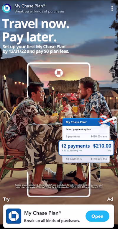 My Chase Plan® · Paid Media 