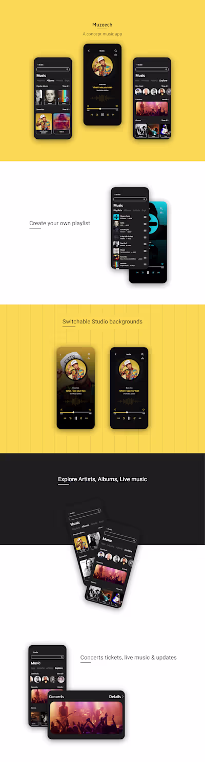 Muzeech-A concept music app
