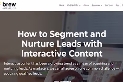 How to Segment and Nurture Leads with Interactive Content
