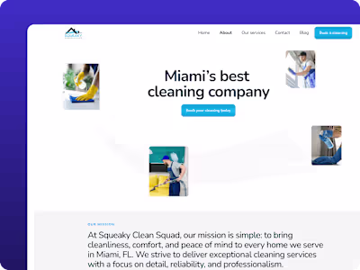 Squeaky Clean Squad | Cleaning Website