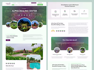 Alpha Healing Center UI/UX Design