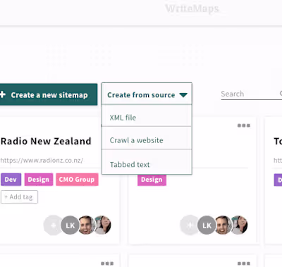 Writemaps - UI and UX design